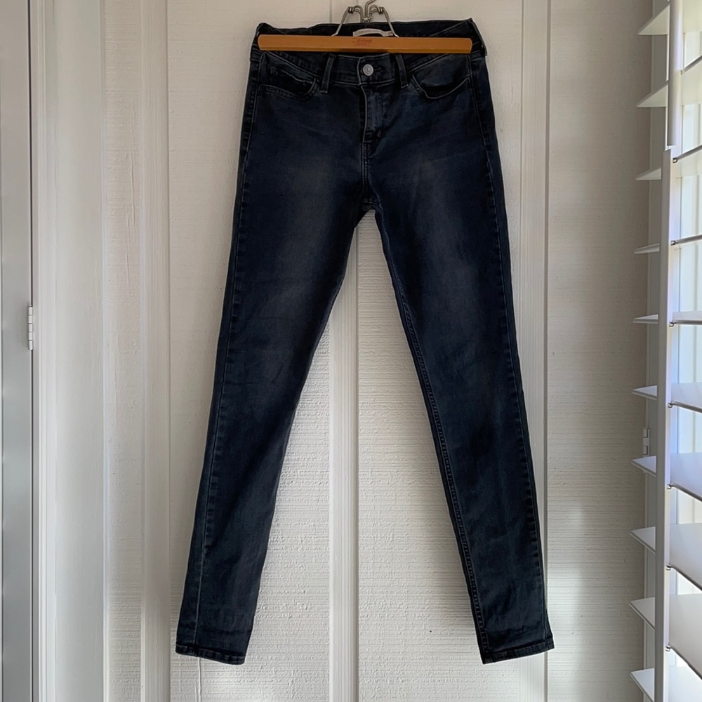 Levi’s 710 Super Skinny Stretchy Dark Gray Jeans